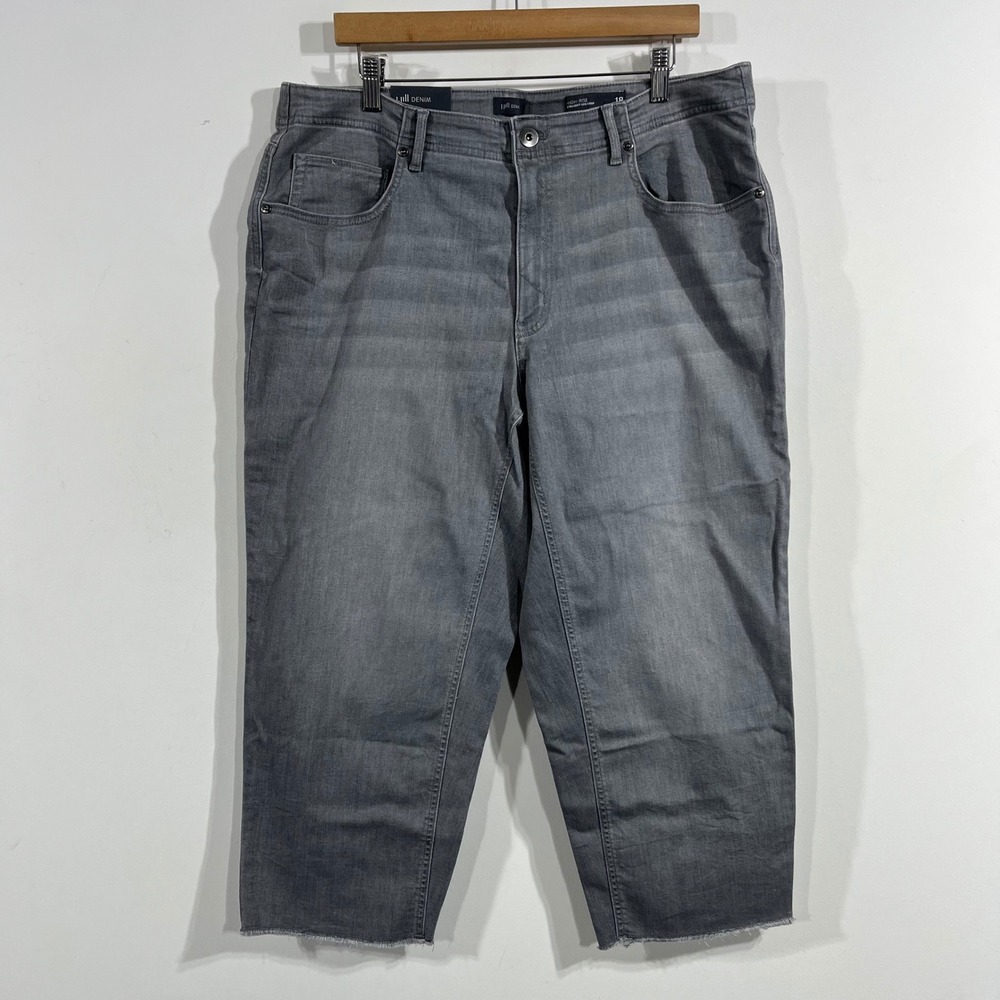 J. Jill Denim High-Rise Straight-Leg Crop Jeans Size 18 NWT Capsule Staple Chic